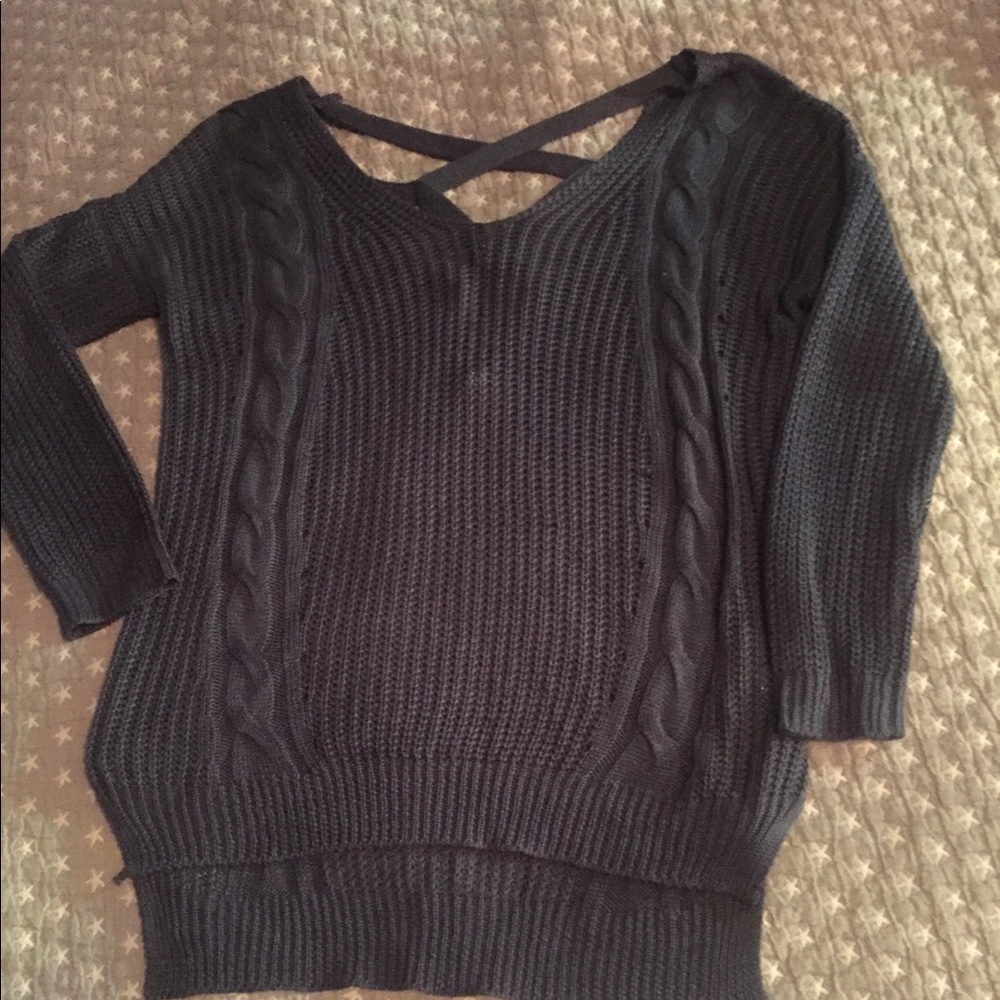 Blue sweater! Perfect with leggings